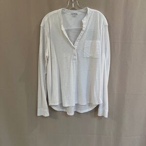 💗James Perse White Long Sleeve Tee💗